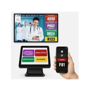 Sistema Eliminacode Multiservizio MICROTOUCH per monitor multimediale gestione code e promozioni