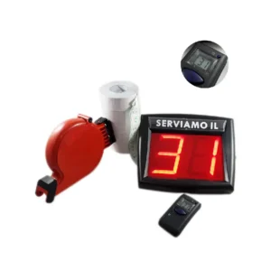 Kit Eliminacode Completo di Display, Radiocomando con Microdisplay e 5 Rotoli Ticket