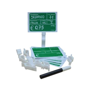 Kit Ortofrutta 140x100mm completo di molletta e pennarello (50 pz)