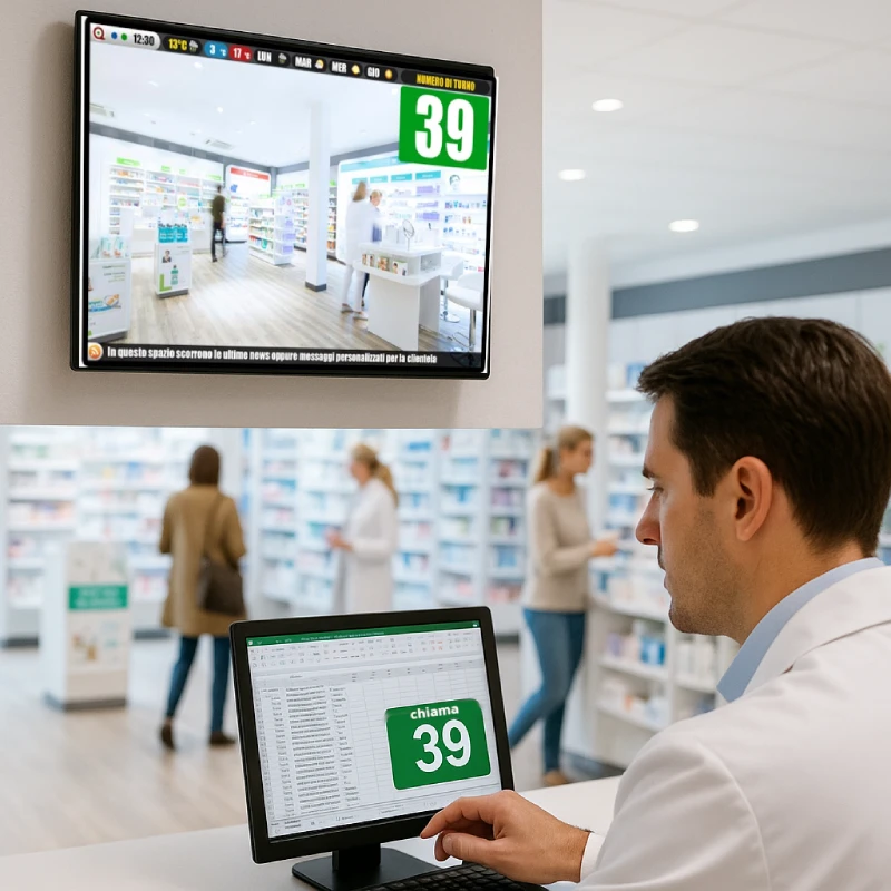Sistema Eliminacode Multimediale Retailbox con Monitor Gestione Coda e Promozioni - immagine 2